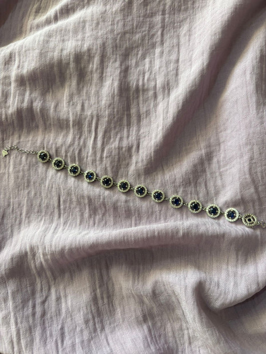 Neelima – Silver Blue Stone Bracelet