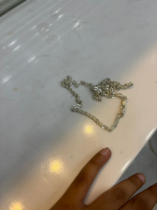 Kesar – Curled Rope Silver Chain