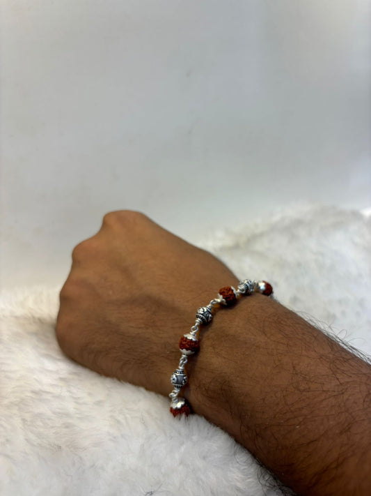 Rudra – Silver Rudraksha Bracelet